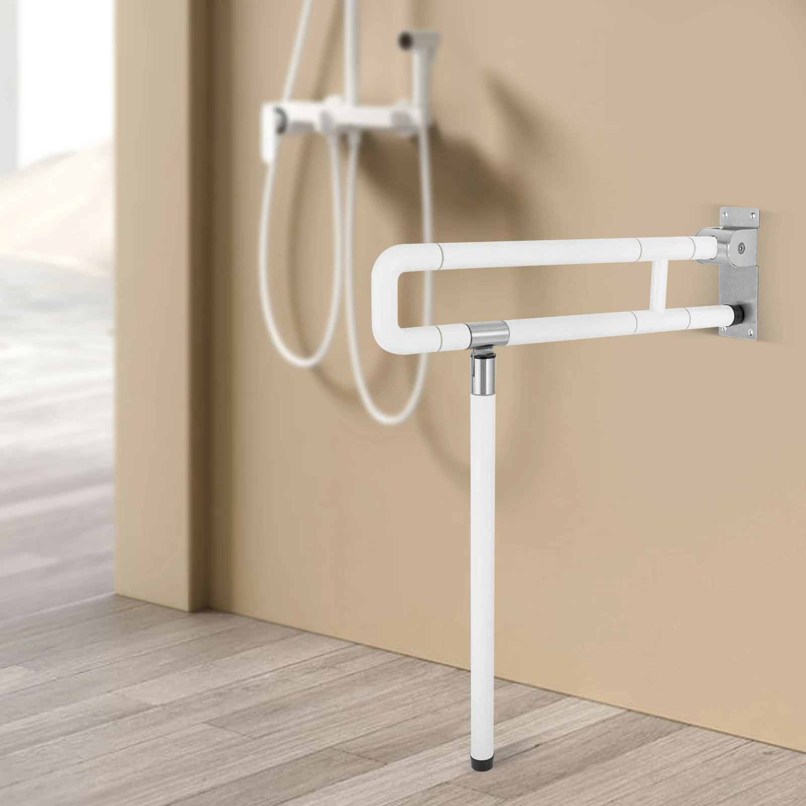 Toilet Handle Disabled Toilet Grab Bar Wall Grab Bar Bathroom Stand Assist Toilet Holder Handle Foldable Maximum