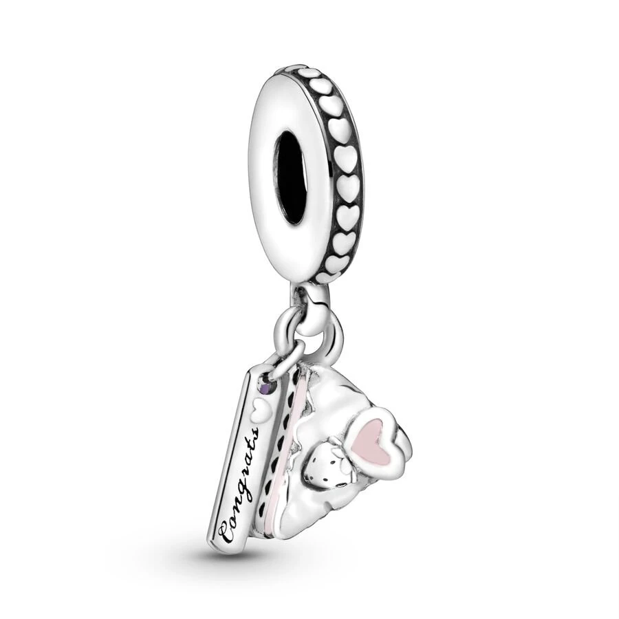 Authentic Puzzle Piece Hearts Splittable Friendship Dangle Charm Bead Fit Original European 925 Sterling Silver Bracelet Jewelry