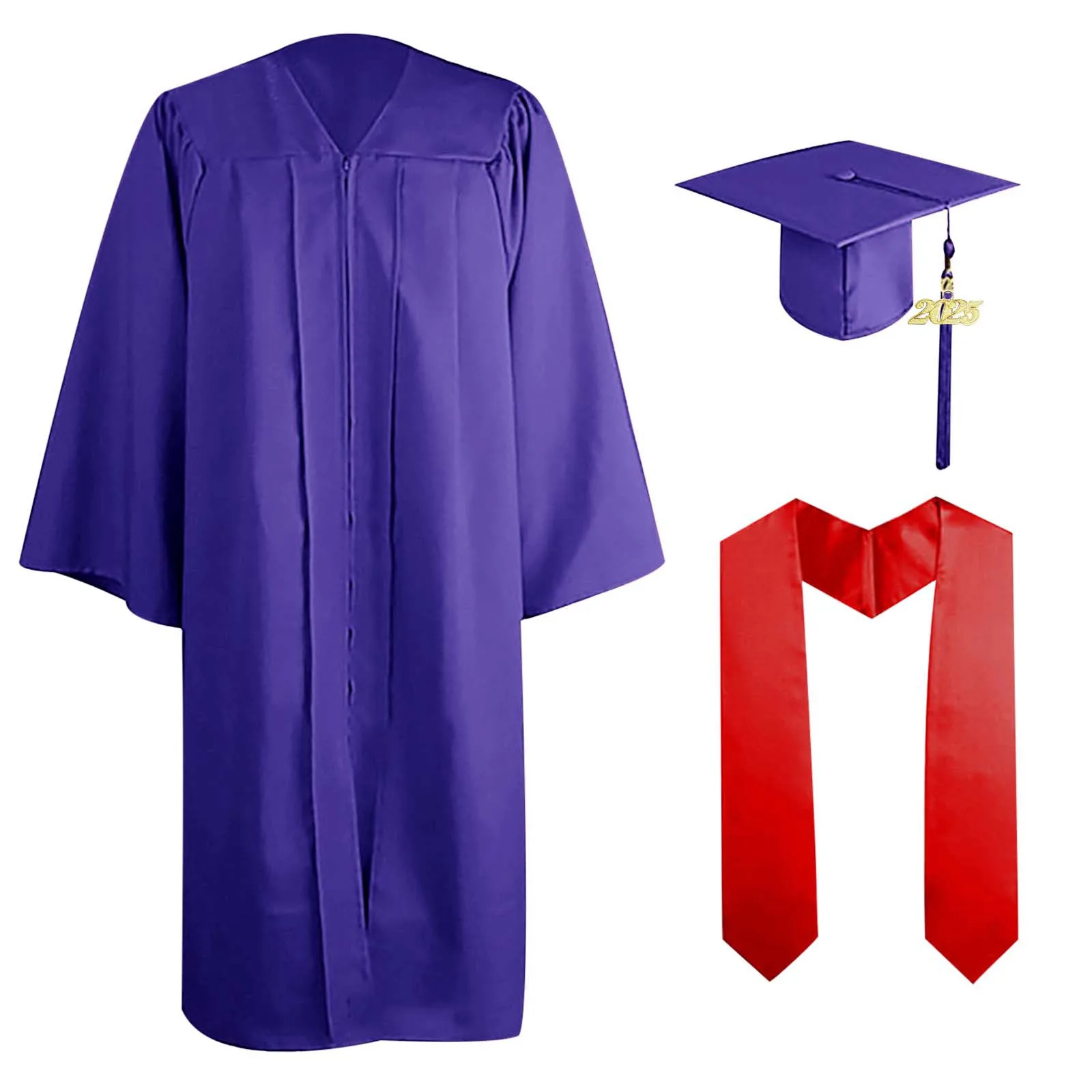 1 Set Tear-resistant Academic Dress Dry-clean Academic Gown Loose 2025 Men Women Students Graduation Costume Dressing Up 2025