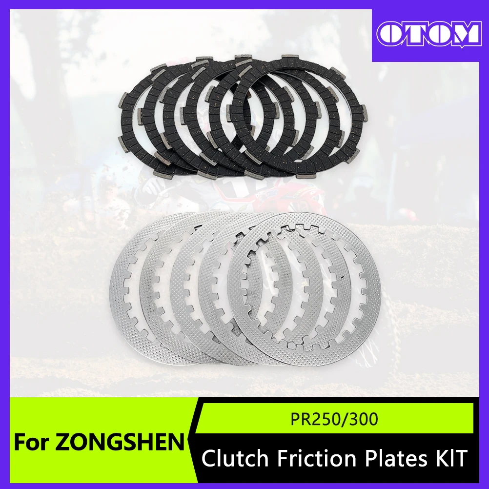 

Комплект фрикционных стальных пластин OTOM для мотоцикла, стальная подкладка сцепления 91/82 мм для двигателя ZONGSHEN ZS172FMM-5 PR250 ZS175FMN PR300