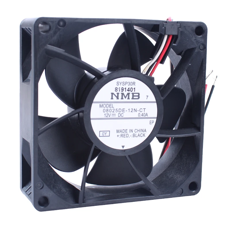 

08025DE-12N-CT 8cm 80mm fan 80x80x25mm DC12V 0.40A Dual ball bearing cooling fan for industrial control inverter power supply