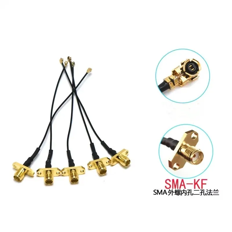 5PCS Antenna WiFi Pigtail Cable SMA Female Panel Mount to Ufl./IPX RF1.13 Cable for FPV Drone RC Model Multicopter