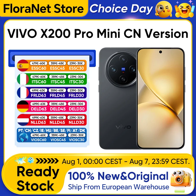 Vivo X200 Pro Mini OriginOs 5 6,31 Zoll AMOLED 120Hz Display Dimensity OTA 5700mAh 90W 50MP Kamera Google-Unterstützung CN-Version VIVO Neu