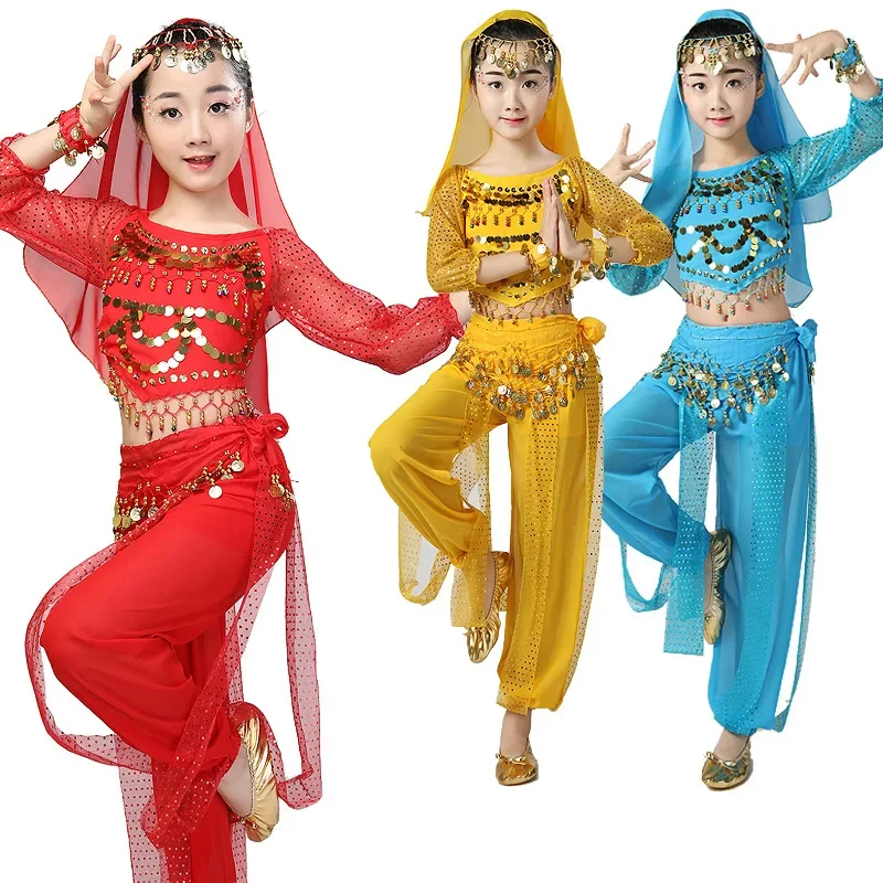 ชุดนักเต้นระบำหน้าท้องสำหรับเด็ก, ชุดแสดงเต้นระบำหน้าท้องสำหรับเด็กผู้หญิง, เข็มขัดชุดอียิปต์, ชุดเต้นรำอินเดียสำหรับเด็ก