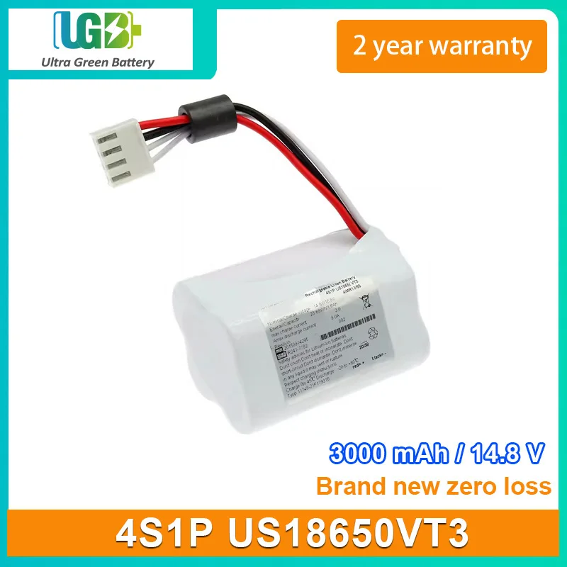 

UGB New 4S1P US18650VT3 Battery For STELLAR 150 STELLAR 100 Medical battery 3000mAh 14.8V