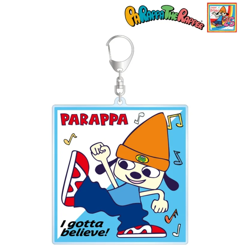 Game PaRappa the Rapper PaRappa PJ Berri Acrylic Pendant Keychains Bag Decorations Cartoon Character Souvenir