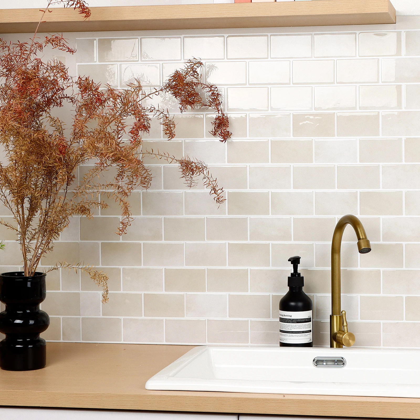 5/10 Sheets Waterproof Peel and Stick Subway Tile Backsplash, Self-Adhesive Wall Decals for Easy Home Upgrade view 4