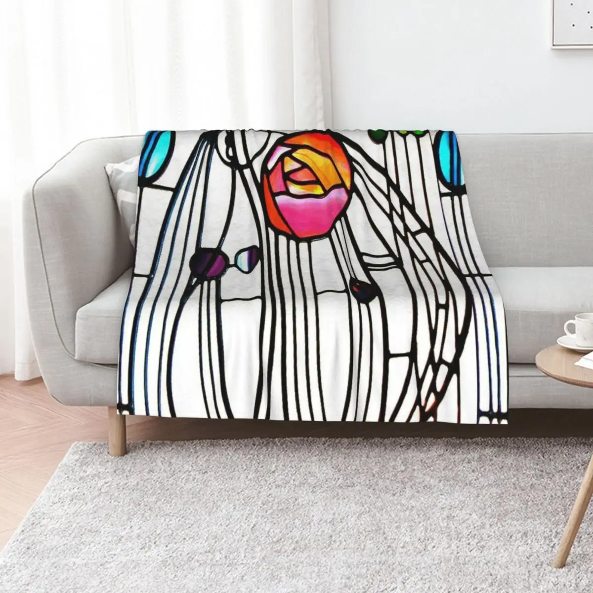 Charles Rennie Mackintosh design Throw Blanket Summer Beddings Nap Softest Luxury Designer Retros Plush Blankets