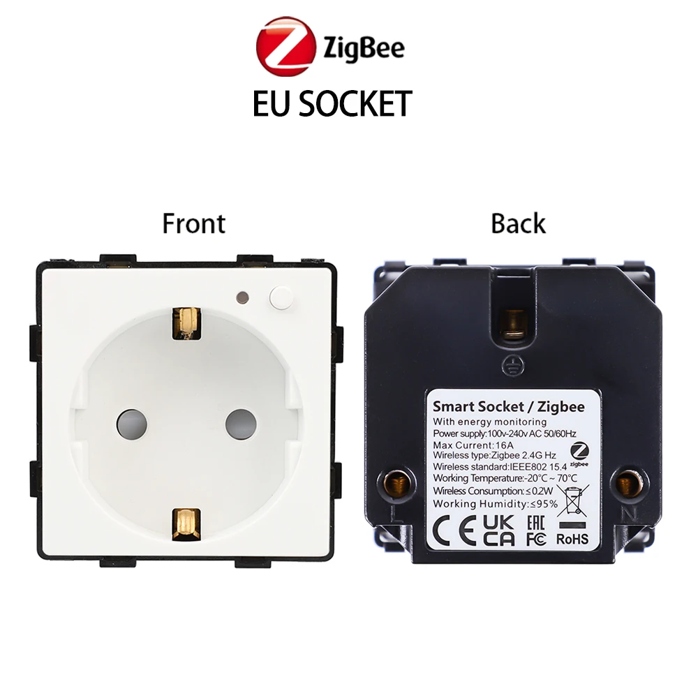 Bingoelec ZigBee Thermostat Switches Sockets Function Keys Tuya Smart Life Alexa DIY Part Aluminum Frame Free Combination