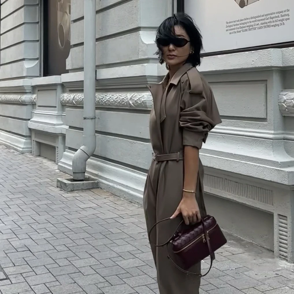 

Цветные цельные брюки с высокой талией и длинными штанинами, привлекательные, модные, высококачественные, для работы, с поясом, Paper Man