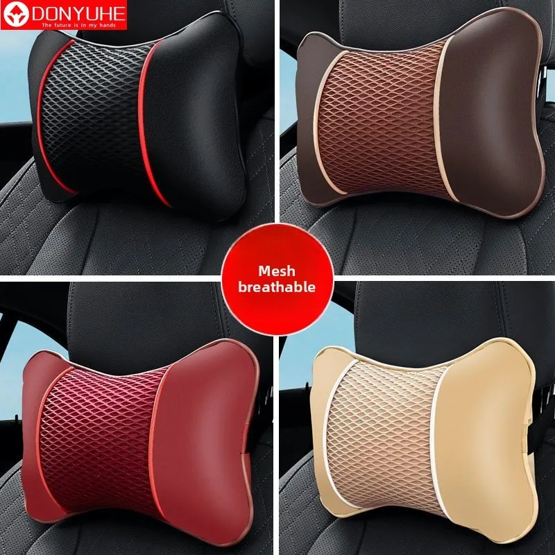

Car Neck Pillow 2PCS Mesh Ice Silk Headrest Auto Cushion Breathable Comfortable for Driving Office Travel