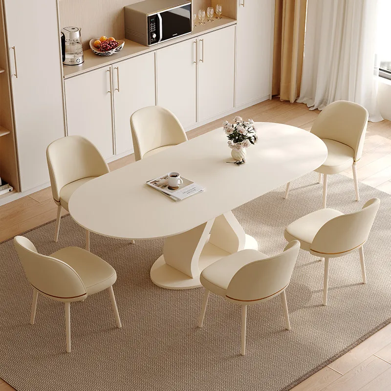 Mesa de Jantar Nórdica Moderna para Estudo, Restaurante, Cozinha, Centro de Café, com Cadeiras, Mobiliário de Sala de Estar e Jantar