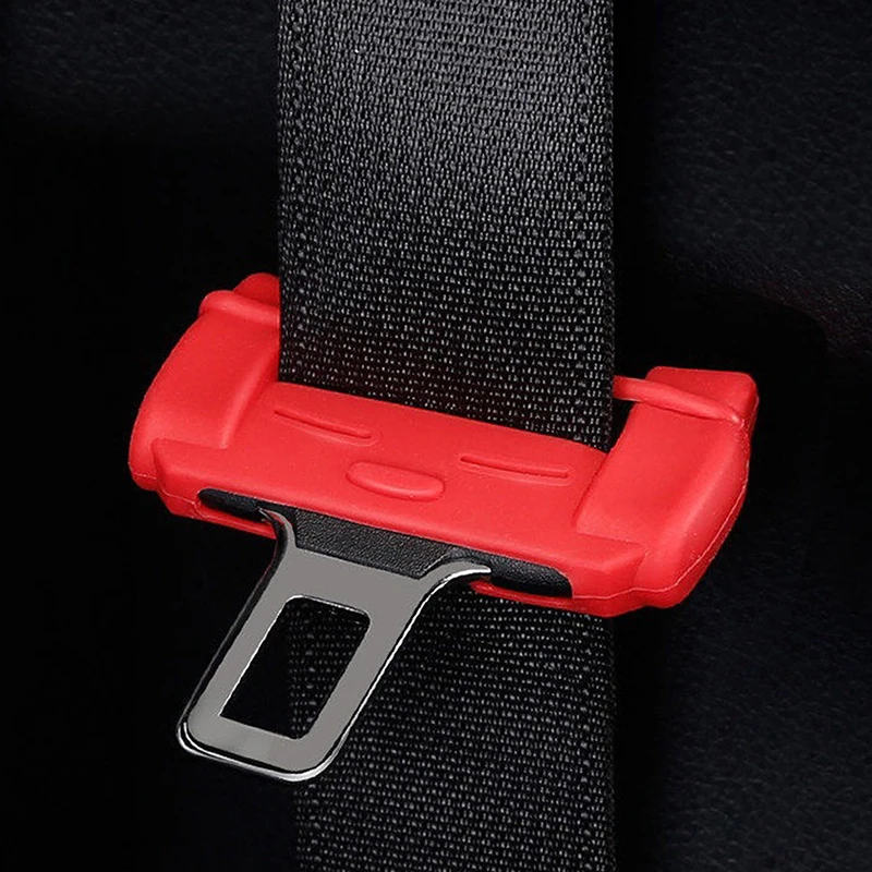 Universal Car Seat Belt Buckle Clip Protector Silicone Interior Button Case Anti-Scratch Cover Safety Accessories Button Case