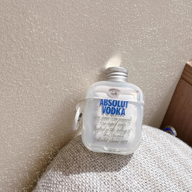 Silikonowe etui na słuchawki bezprzewodowe Bluetooth 3D z nakładką na butelkę, odporne na upadki, pasujące do Airpods 1/2/3/4/pro, modne akcesoria do słuchawek. — zdjęcie produktu 4