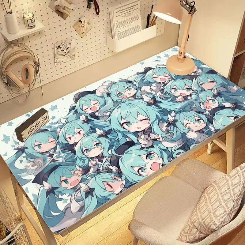 Hatsune Miku desk mat waterproof and oil-proof male and female anime two-dimensional college dormitory desktop decorative mat