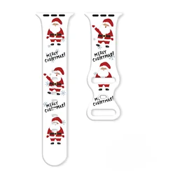 Christmas Series 1 Silicone Strap for Apple Watch 11 10 9 8 SE Band Replacable Watchband for iWatch 46mm 44mm 42mm 41mm Bracelet