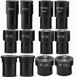 2pcs Biological Microscope Eyepiece School Science Educational Optical Microscope Glass Lens WF5X WF10X WF15X WF16X WF20X WF25X