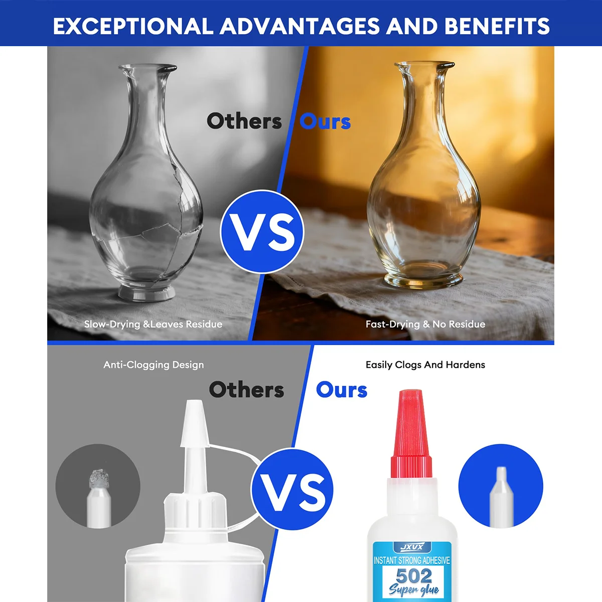الغراء الفائق سريع الجفاف Cyanoacrylate لمشروب السيراميك المعدني المطاط البلاستيك سريع التحضير السندات القوية 20 جرام 35 جرام 50 جرام وكيل إصلاح سريع مقاوم للماء لوازم متجر القرطاسية #5