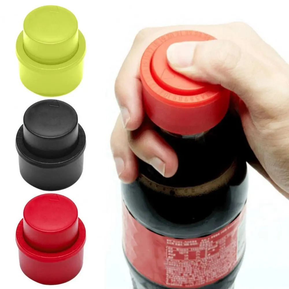 Inflável hermético refrigerante cap selador de bebida rolha de garrafa reutilizável cola bomba tampa carbonatação keeper para frizzy bebida 1pc