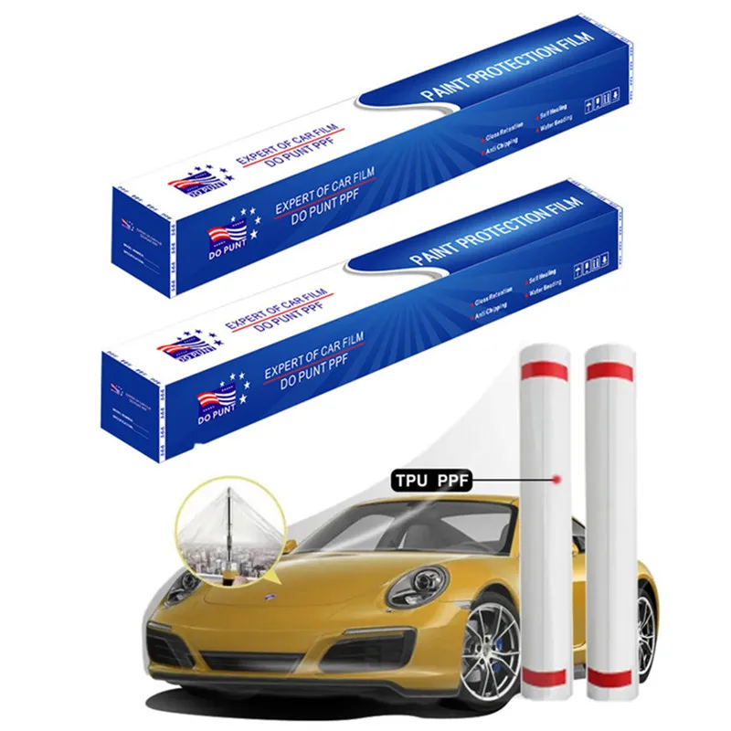 transparent ppf 1.52*15M DU BONT Auto-Repair Anti Scratch Clear Transparent TPUPPF Car Paint Protection Film PPF packaging