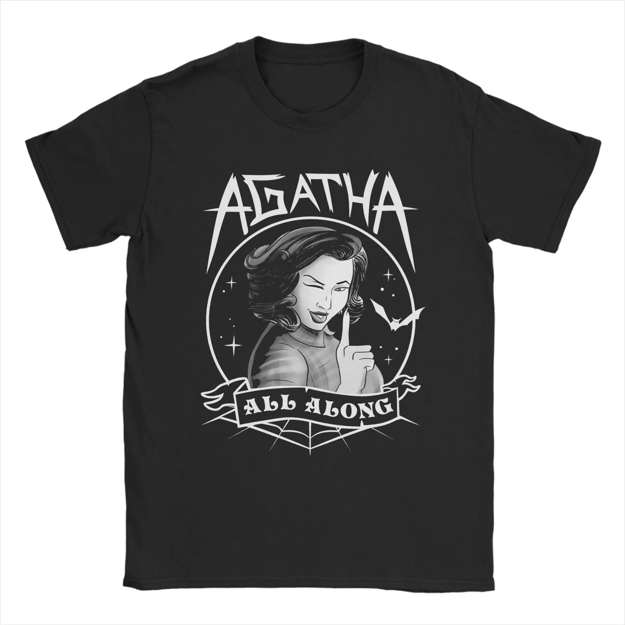 

Мужские футболки Agatha All Along Movie Witch Harkness Tarot из чистого хлопка, винтажная футболка с коротким рукавом и круглым вырезом, вечерние футболки
