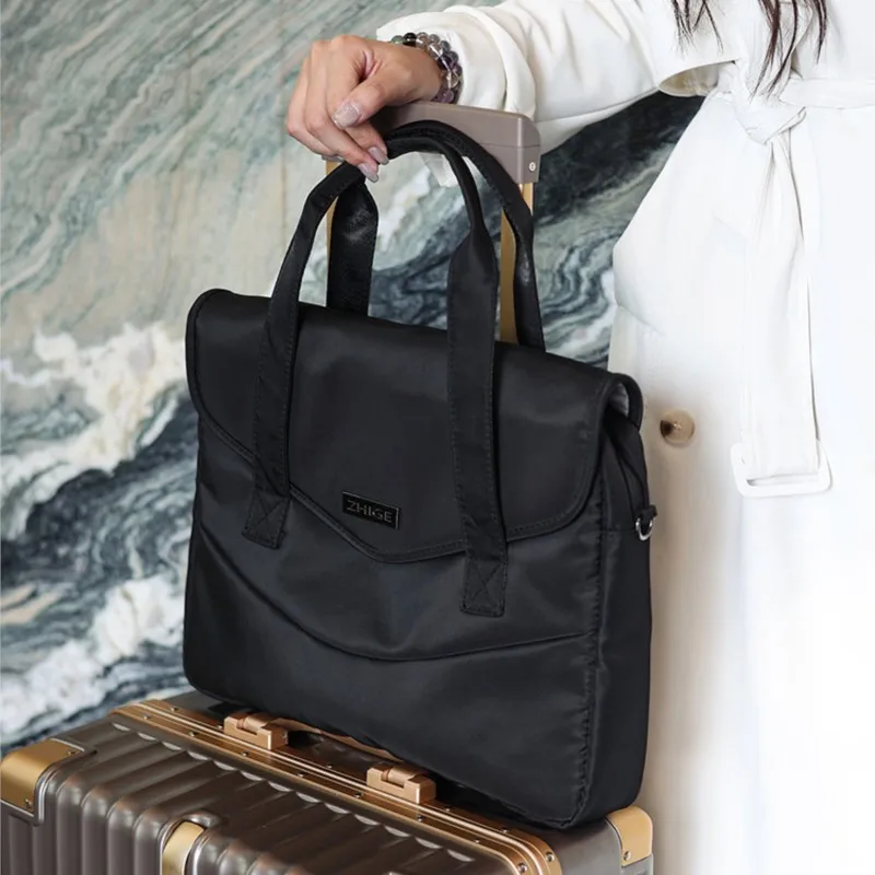 Ins однотонная легкая сумка для ноутбука портативная женская сумка 13,3 14 15,6 16 дюймов деловые водонепроницаемые портфели сумки-мессенджеры