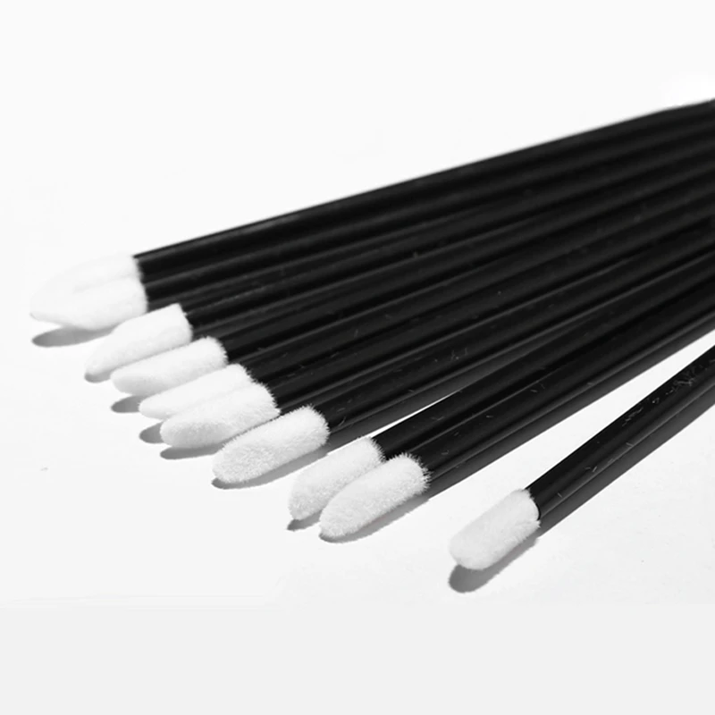 Портативная кисть для губ, одноразовая кисть для помады, черные инструменты для макияжа