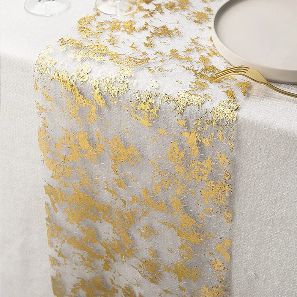 Glittering Golden Silver Color Table Runner Sequin  Bronzing Table Cloth Foil  Decoration Home Wedding Birthday Table Cover ﻿