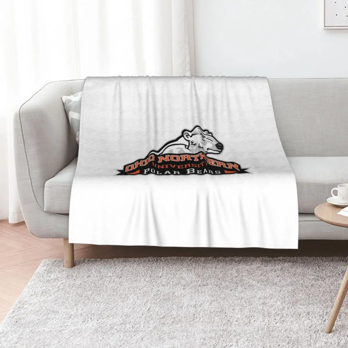 

Ohio Northern polar bears Throw Blanket Plaid on the sofa Sofa Throw Picnic Decorative Sofas Blankets