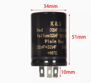 

100+100uf,32+32uf,500V Electrolytic Double Amplifier Capacitors