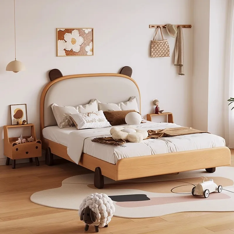 سرير أطفال مزخرف آمن خشبي أوروبي Luxuce سرير أطفال على الطراز الحديث تصميم فردي مخصص Lettino Per Bambini أثاث منزلي