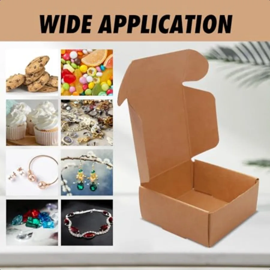 220 caixas de presente de papel pequenas dos pces com tampas a granel 2.2x2.2x1 Polegada ornamentos mini caixas de papelão com 2 rolos corda para jóias b