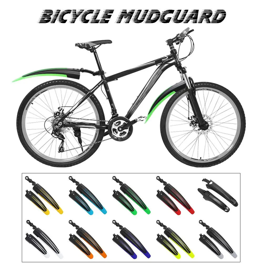 2pcs Bicycle Mudguard Mountain Bike Fenders Set Mud Guards Bicycle Mudguard Wings For Bicycle Front/Rear Fenders