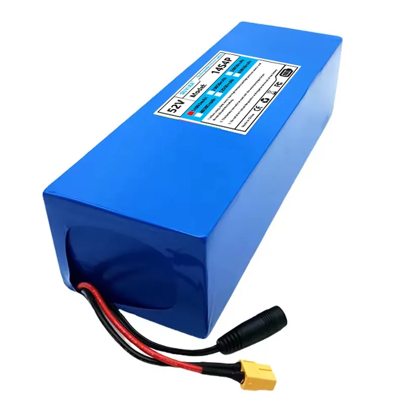 High Capacity 52V 14S4P 14000mah 1500W 18650 Lithium Battery Pack with BMS for Balance Car,Bike Scooter Tricycle + 58.8V Charger