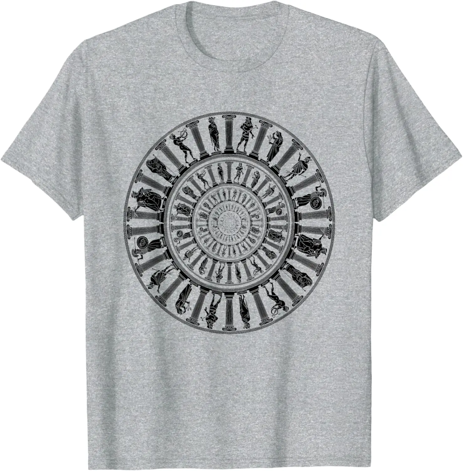 Greek Gods Vortex Ancient Greece Mythology Portal T-Shirt 100% Cotton O-Neck Short Sleeve Summer Casual Mens T-shirt Streetwear