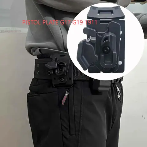 Newset Hangun Platte Fall G17 G19 G22 G34 G26 1911 M92 Pistole Release Beleuchtete Holster Universal Gun Gürtel Clip Tacital Männer