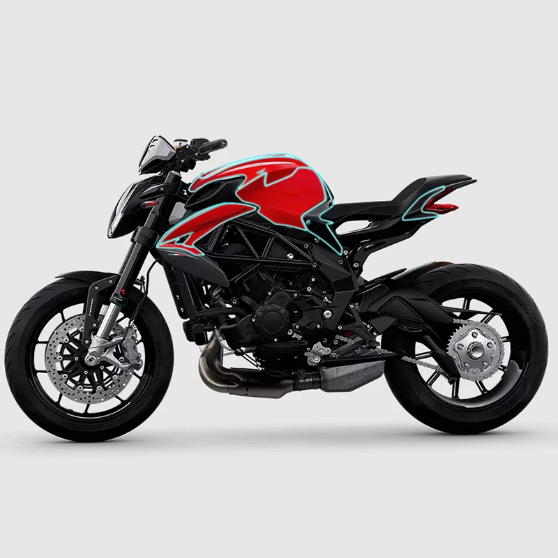For MV Agusta Dragster 800 Invisible car clothes TPU fuel tank transparent protective film on the body modified accessories