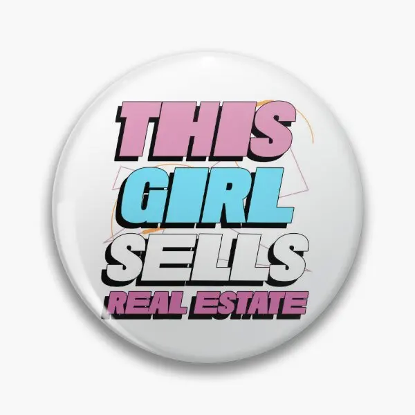 This Girl Sells Real Estate Realtor Gift  Soft Button Pin Decor Cute Badge Lapel Pin Clothes Lover Creative Cartoon Women Funny