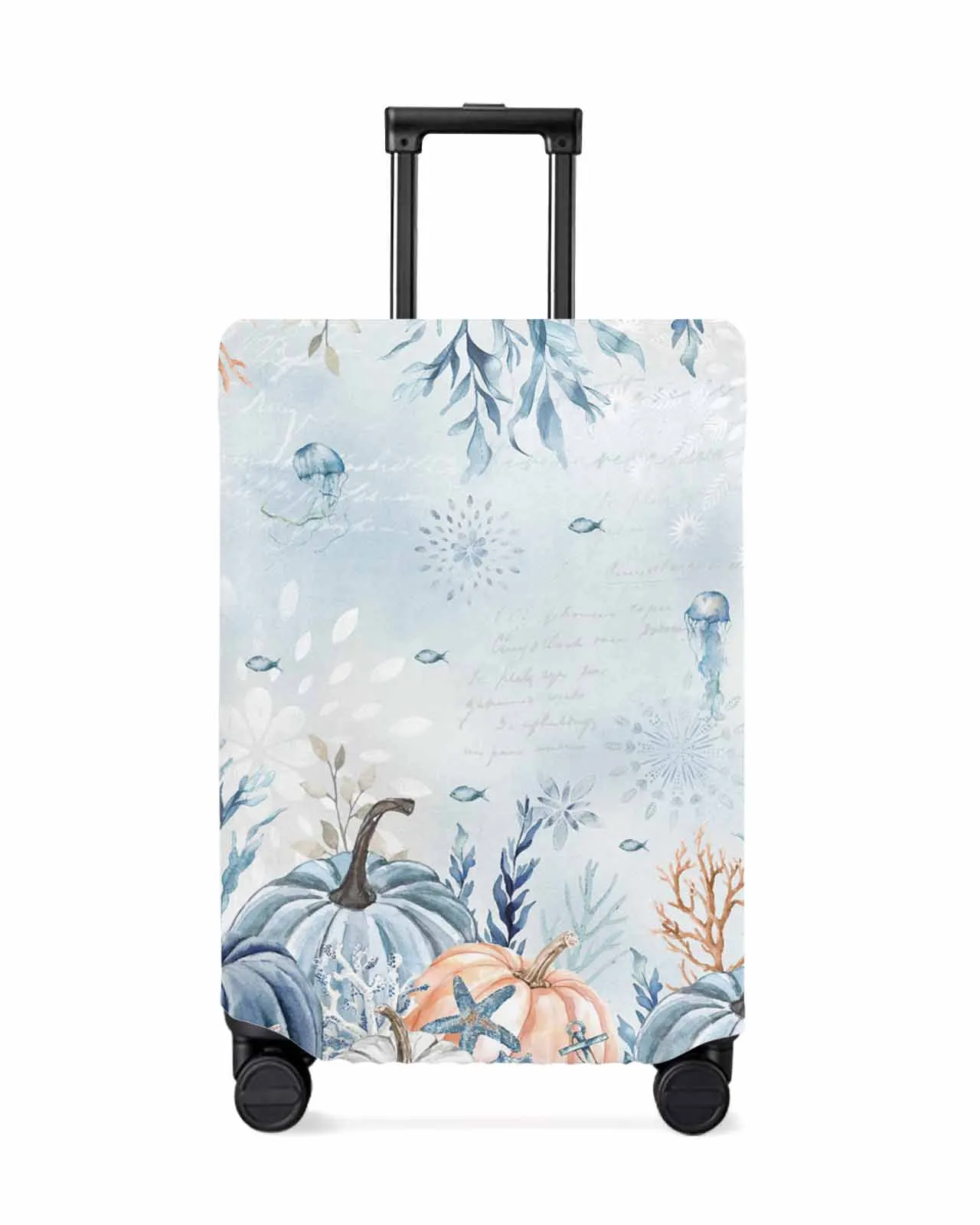 

Autumn Pumpkin Starfish Shell Coral Letter Protective Cover For Travel Accessories Suitcase Elastic Dust Case Protect Sleeve
