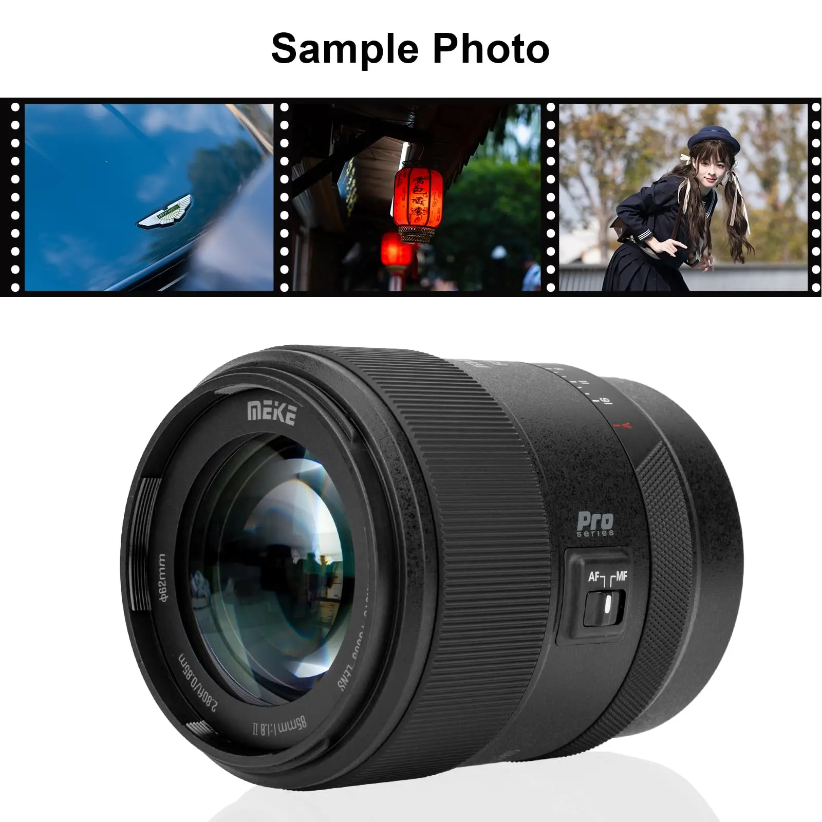 عدسة Meike AF 85mm f1.8 Pro بإطار كامل عالي الدقة 8K لكاميرات Sony E Nikon Z Lumix L Mount