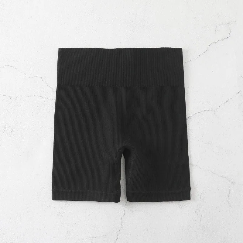 Sports Three Point Shorts Women Ribbed Slim Shorts High Waist Stretchy Leggings Gym Workout Running Sexy Hip Liftting Yoga Short - Image 5