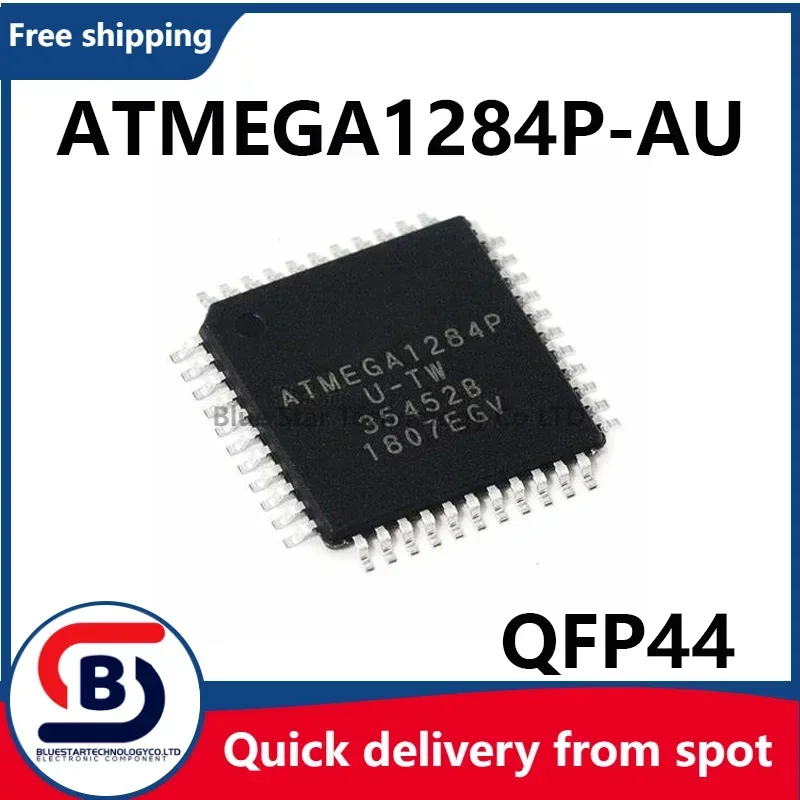 จัดส่งฟรี 2-10 ชิ้น/ล็อต ATMEGA1284P-AU ATMEGA1284P ATMEGA1284 QFP44 Quick การจัดส่งจากจุด