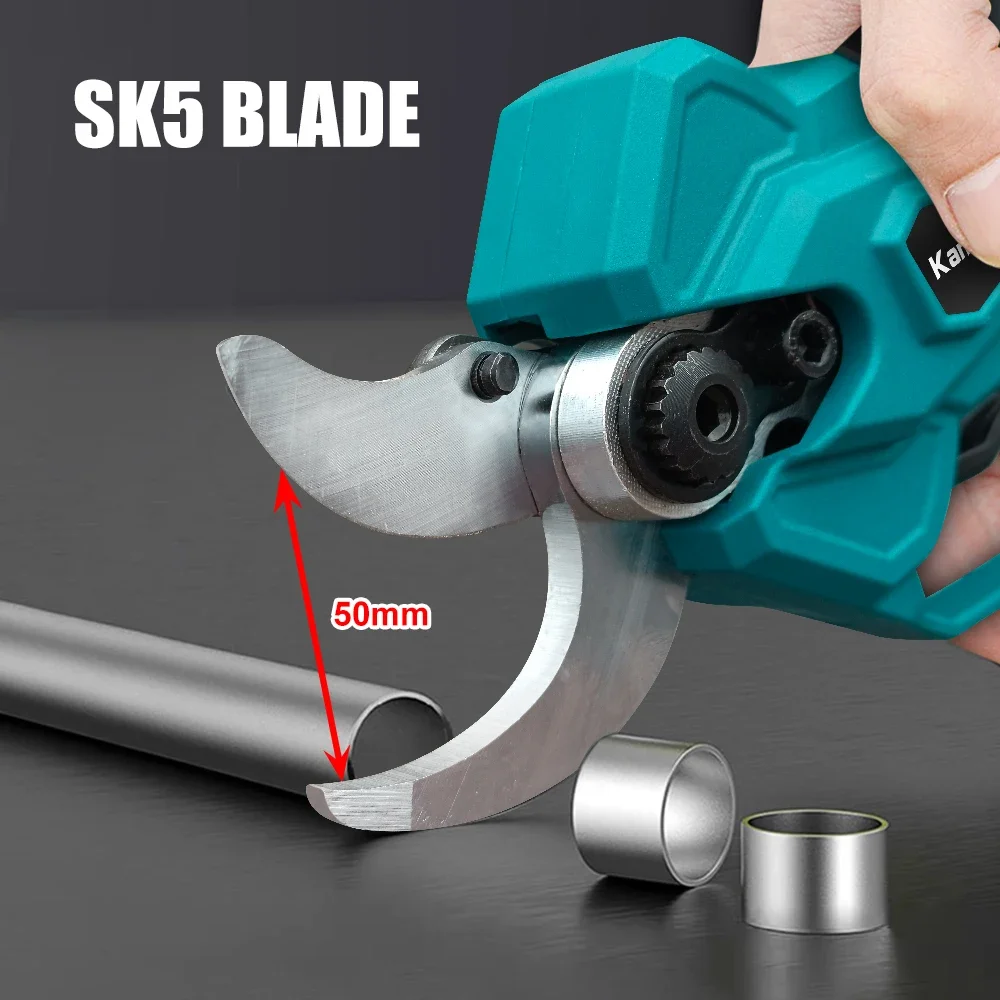 Imagem -05 - Kamolee-brushless Cordless Pruner Elétrico Tesouras de Poda Eficiente Fruit Tree Bonsai Cortador Branche 18v 5.0ah