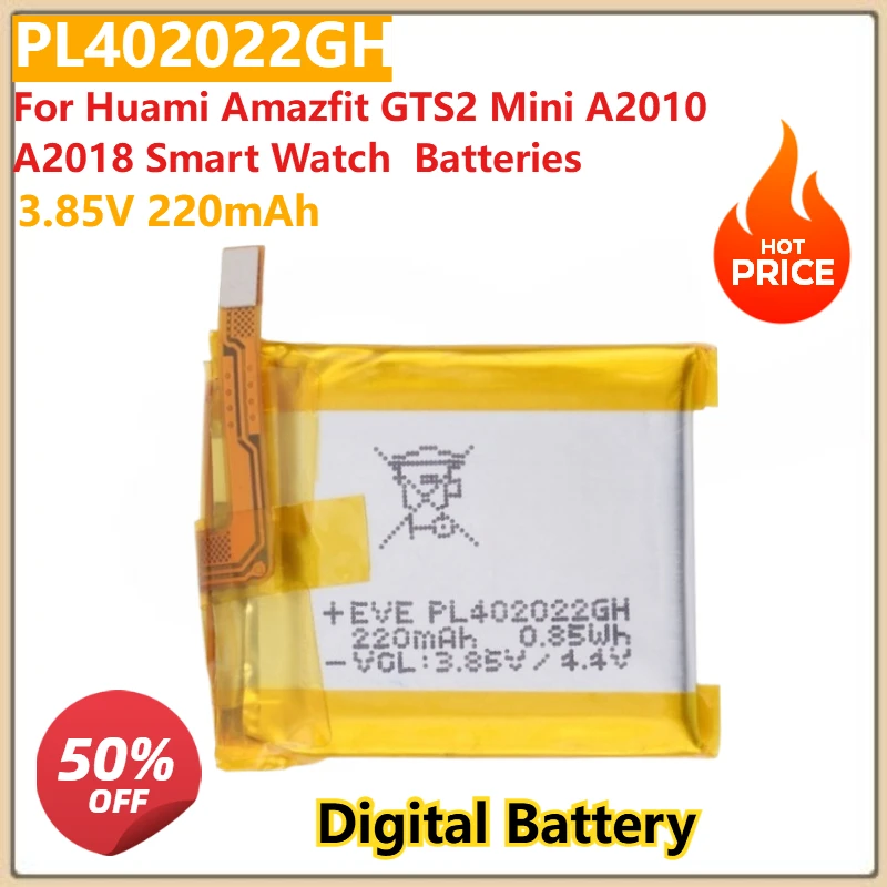 For Huami Amazfit GTS2 Mini A2010 A2018 Smart Watch  Batteries + Free Tools Replacement Digital Battery PL402022GH 3.85V 220mAh