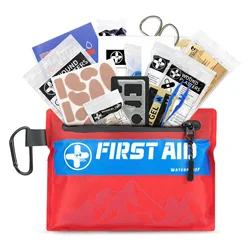 RHINO RESCUE Mini First Aid Kit Ultralight Waterproof Medical Kit for Hiking Camping Backpacking Cycling Travel Vehicles 107PC