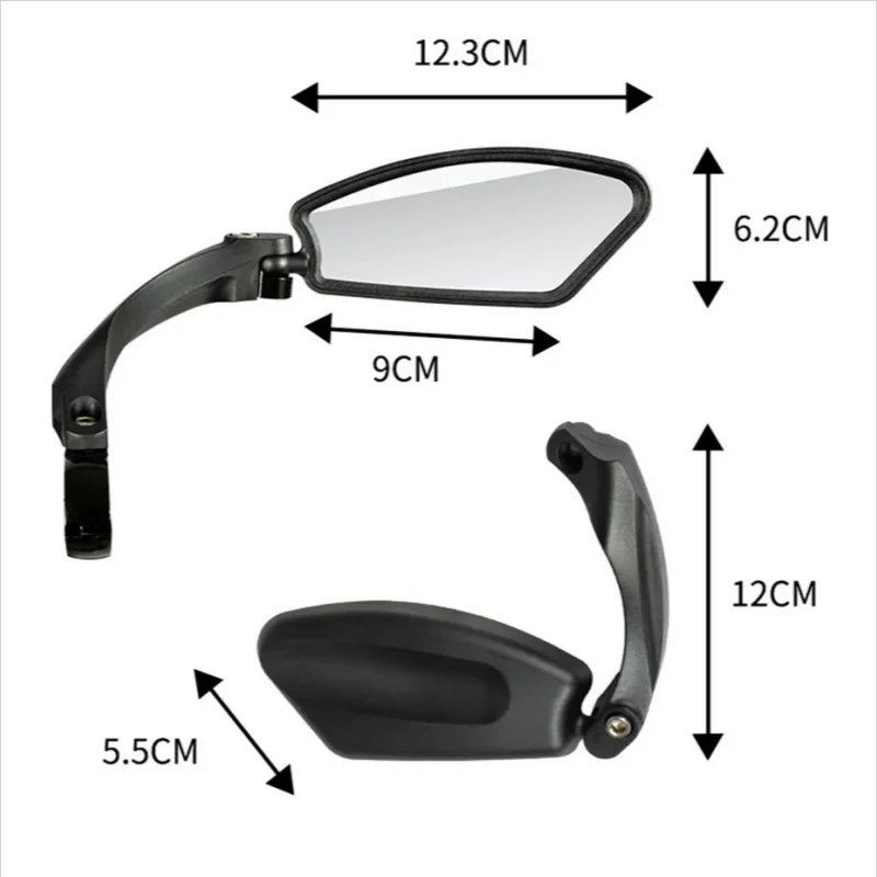 Bike Rear View Mirror Bike Cycling Clear Wide Range Back Sight Rearview Reflector Adjustable Handlebar Left Right Mirrors