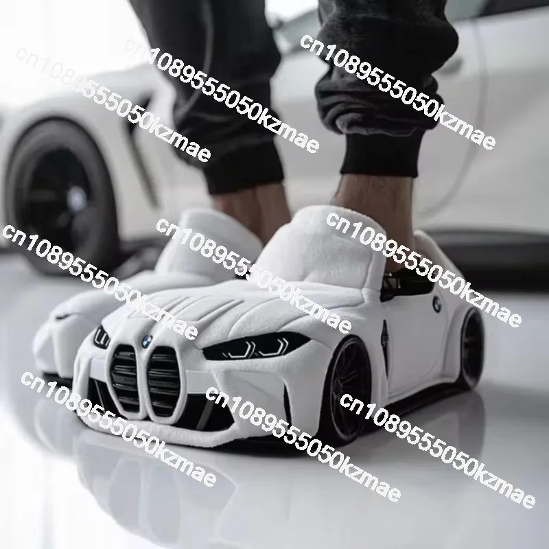 BMW Porsche Racing Plush Slippers Toyracing Slippers Simulation Sports Car Plush Home