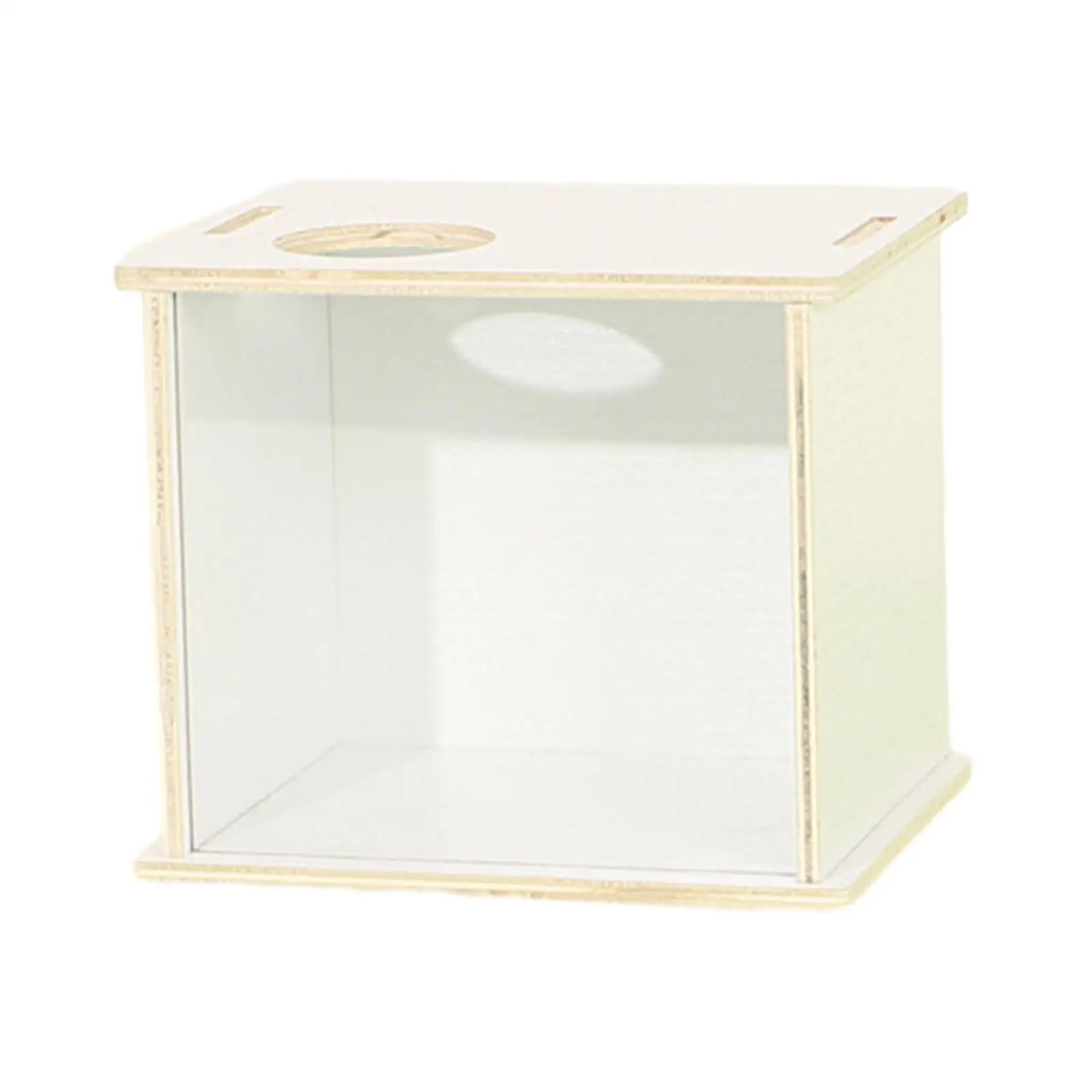 Hamster Sand Bath Box Shelter Hut Clear Acrylic Hamster Digging Box for Rat Chinchillas Small Sized Pets Dwarf Hamsters