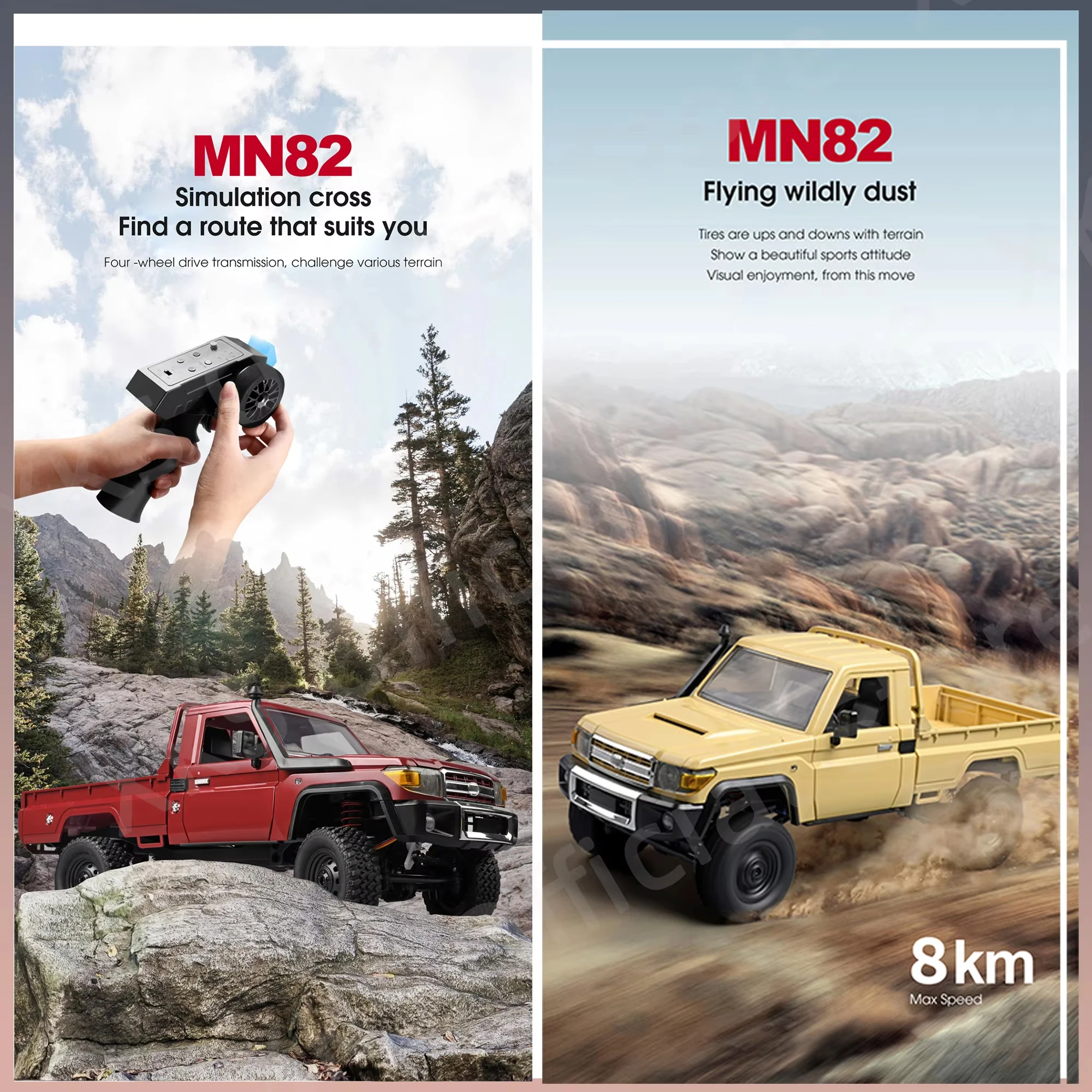 Mn82 Rc รถ 1:12 เต็มรูปแบบ 2.4G 4WD 280 มอเตอร์รีโมทคอนโทรล Off-Road รถกระบะรถบรรทุกรุ่นรถสําหรับชายผู้ใหญ่ของขวัญ