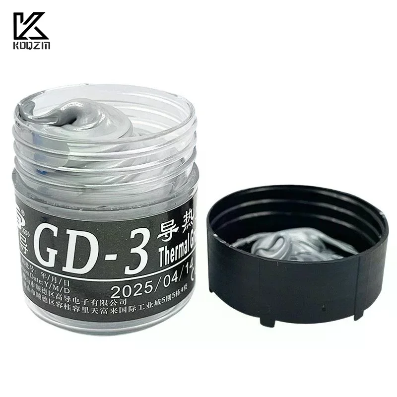 

30g Gray GD-3-CN30 Thermal Paste 7.5W/m-k CPU GPU Heat Sink Cooling Cleaner Silicon-based Grease Compound for Heat Dissipation